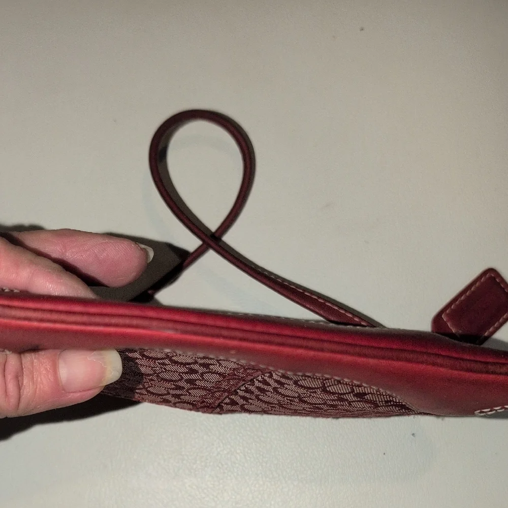 Coach Signature C Red Wristlet - Vintage